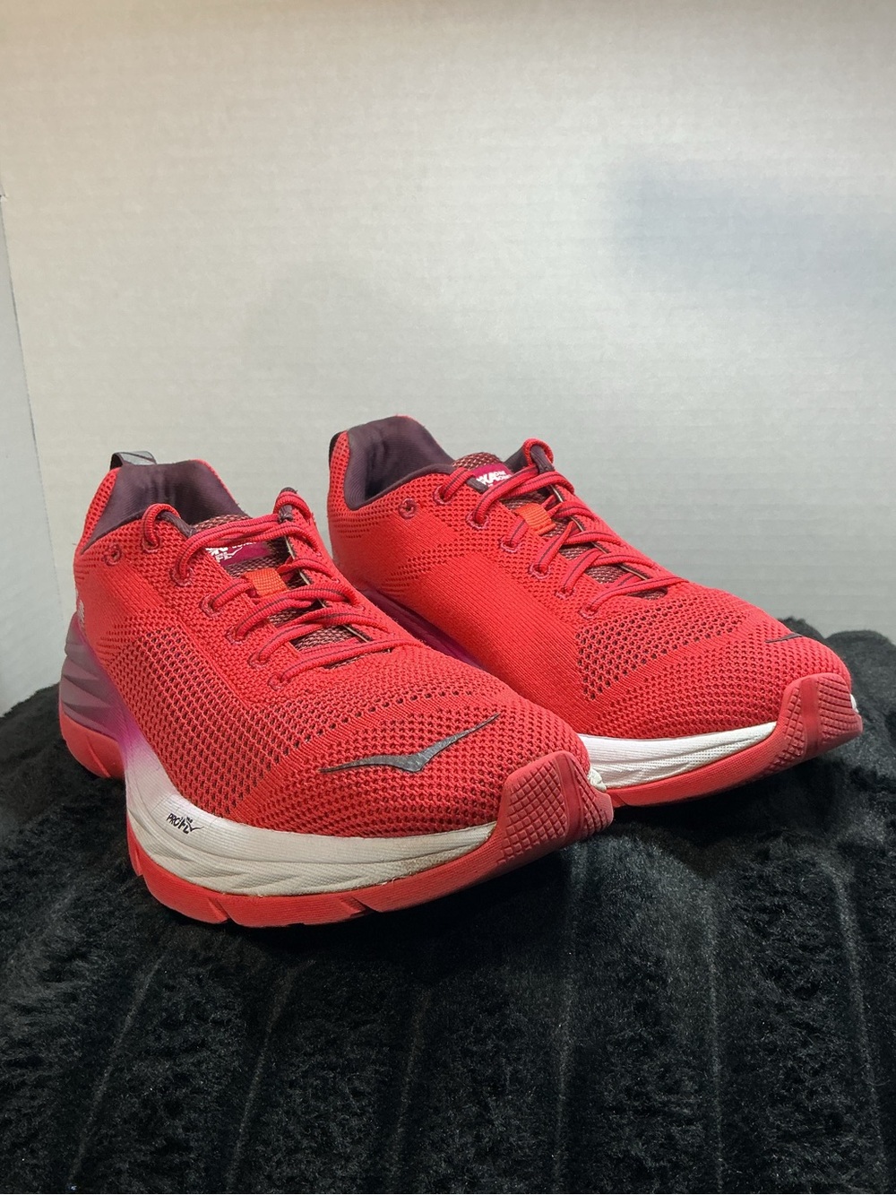 HOKA ONE ONE Mach 1 Women’s Size 9 Hibiscus Cherries Jubilee 1019280 Rare 2018 - Picture 13 of 15